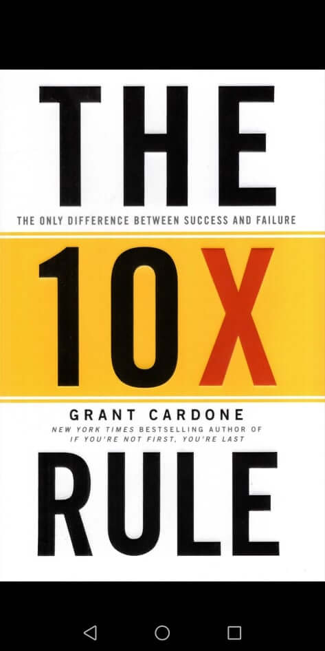 The 10X Rule Grant Cardone Hardcover Ciltli